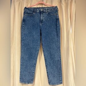 Gap Sparkly Embellish 90s Old  Navy Blue Denim Women's Jeans size 10